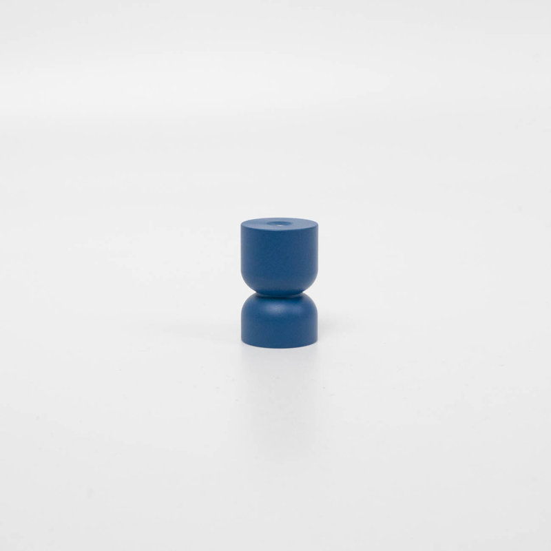 ROUS Harwdare Mid-Century Modern Hourglass Knob, Polo (Navy Blue)
