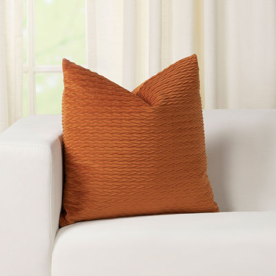 Faline Velvet Chevron Pleated Throw Pillow