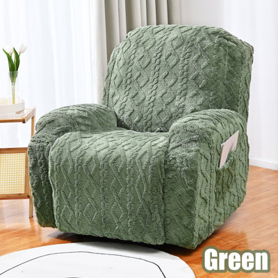 Housse extensible pour fauteuil inclinable en jacquard avec poches de rangement, protecteur de meuble élastique pour enfants et animaux de compagnie