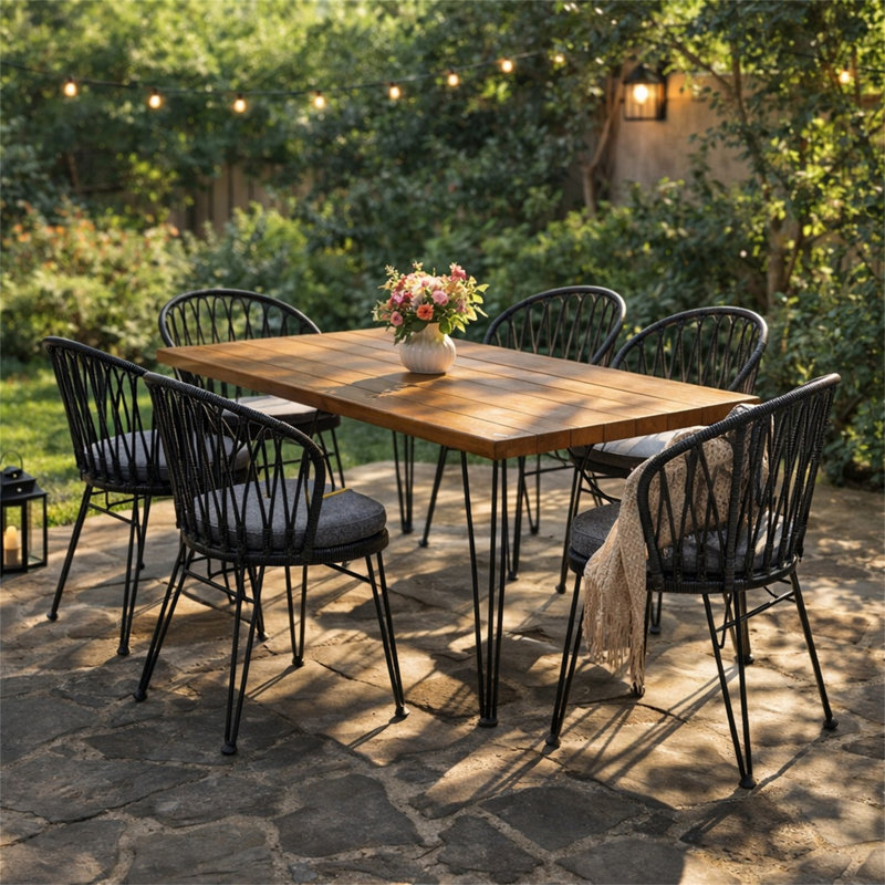 Ensemble repas 7 pièces pour 6 personnes