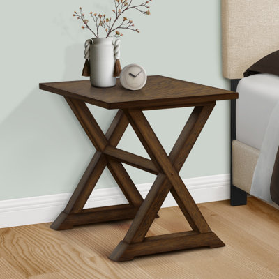 Table d'appoint, table de bout, table d'appoint, carré, table de chevet, chambre à coucher, lampe