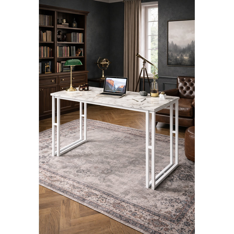 Tara 120 cm Wide Metal Base Desk , White