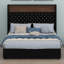 Tufted Wing-Back Platform Bed with High Headboard, Rivet Accents, USB Charging, Night Light, and Integrated Shelf-208384371