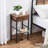 Table de chevet 1 tiroir en acier brun
