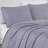 3-Piece Reversible Lavender Leaf-Quilted Microfiber Bedspread Set,Queen