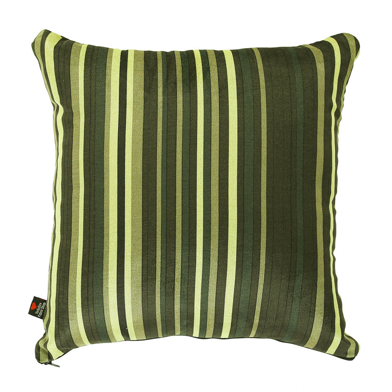 Alonzo Striped Square Throw Cushion, 28 x 28cm, Lime