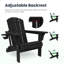 Ensemble de chaises Adirondack en plastique 5 pièces avec table d'appoint et repose-pieds Dalson-95981046