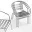 Chaise empilable en aluminium pour restaurant Nannie