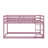 Twin-Size Stacked Floor Bunk Bed Equipped With Ladder-1925855905