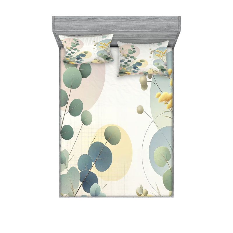 Microfiber Floral Sheet Set, Queen