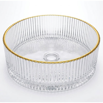 Timeless 16" Tempered Glass Circular Vessel Bathroom Sink