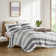 Blake Stripe Textured Print Microfiber Comforter Set