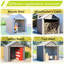 Tente de rangement extérieure 6 x 6 pi toutes saisons à installation rapide et imperméable avec abri de qualité industrielle offrant une excellente résistance aux intempéries