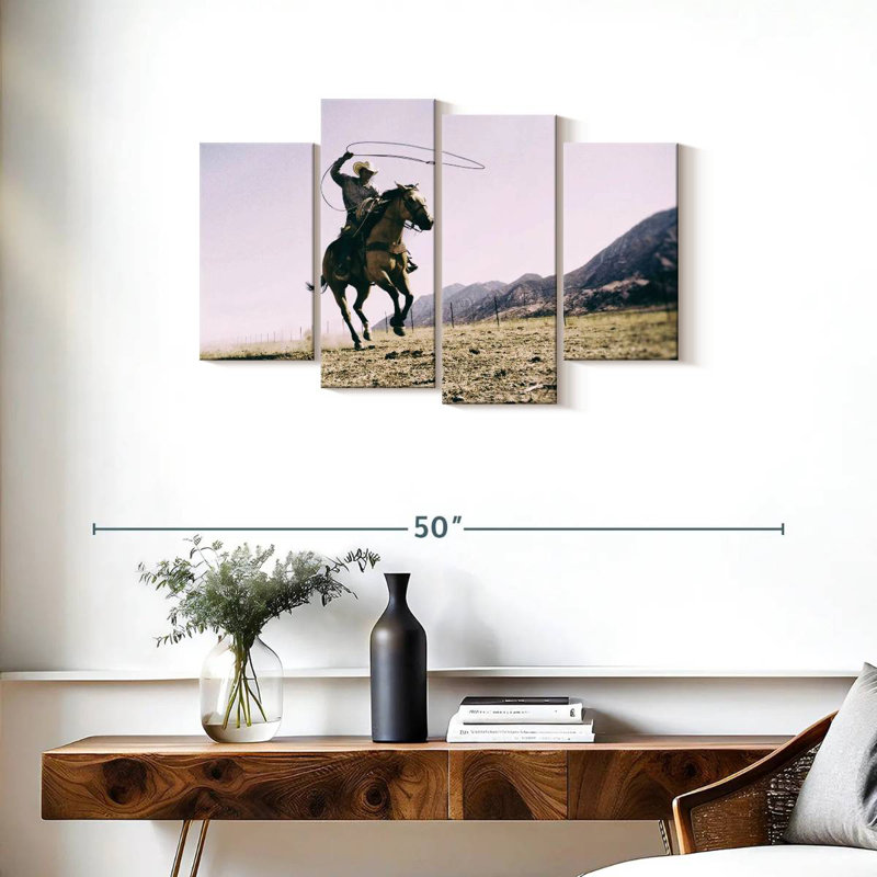 Lelar Cowboy And His Lasso, 22" H x 36" W
