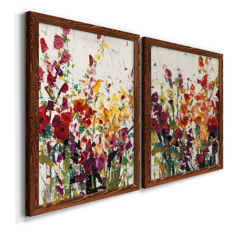 Fleurs sauvages en fleurs I, toile encadrée de qualité supérieure - prête à être accrochée, H 43,5 po x l 31,5 po x P 1 po