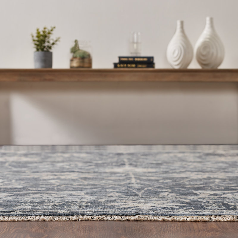 Preiss Wool Oriental Area Rug in Gray/Ivory, Rectangle 6' x 9'