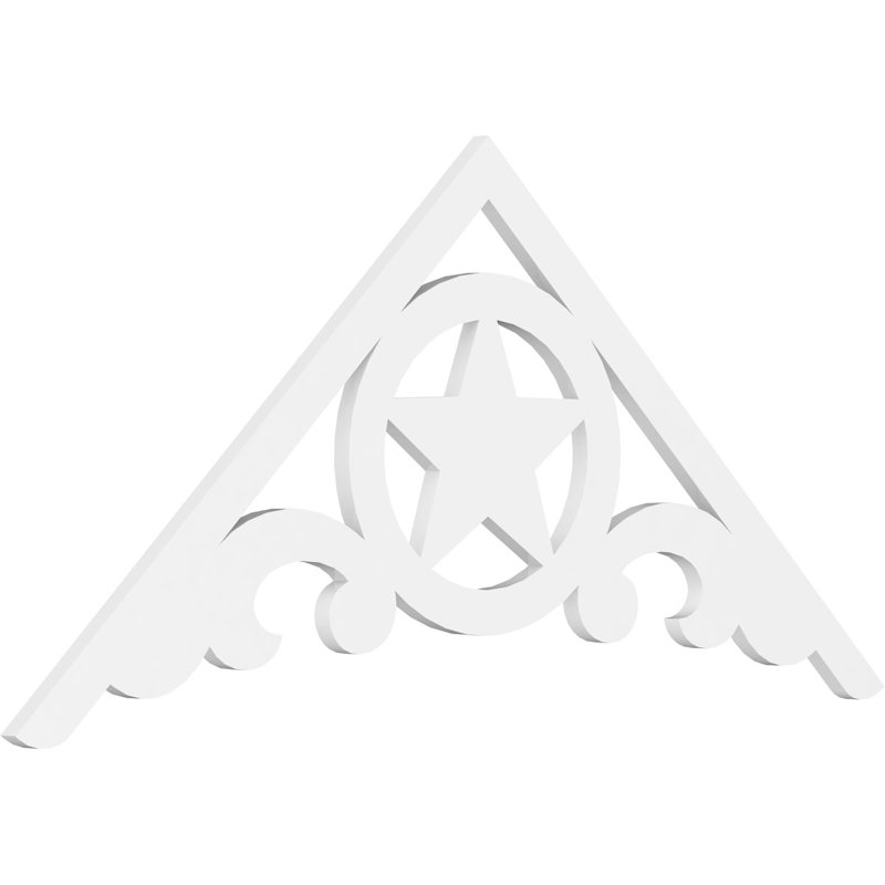 Pignon en PVC de qualité architecturale Austin, H 30 po x l 60 po x P 1 po, 11 / 12