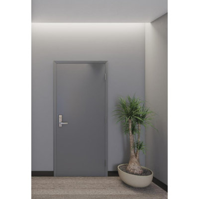 Flush Doors Series 36" x 84" Right-Handed Stainless Steel Finish, Metal Commercial 18G Door Kit w/ 16G Frame & Hardware
