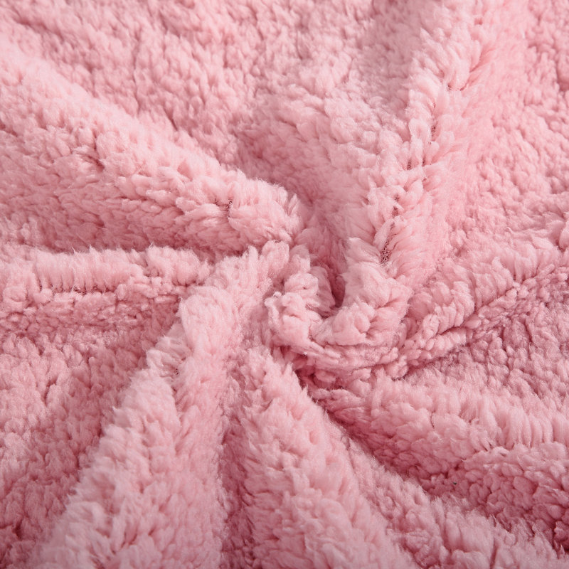 Pink Sherpa Polyester Body Pillow Cover with Zipper Closure