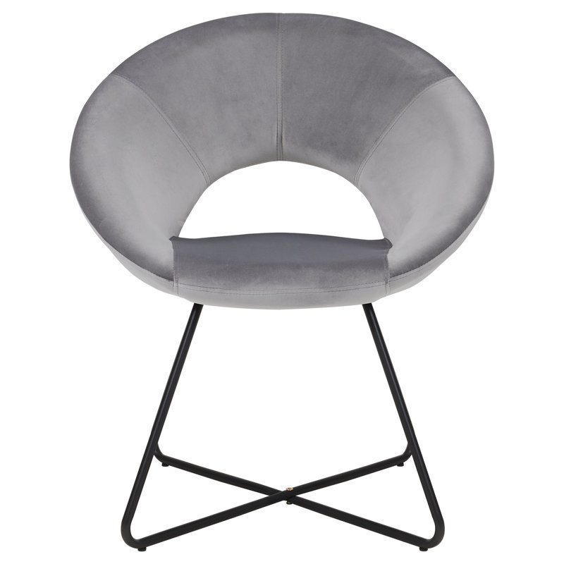 Sima Upholstered Accent Chair, Gray Soft Polyester Blend