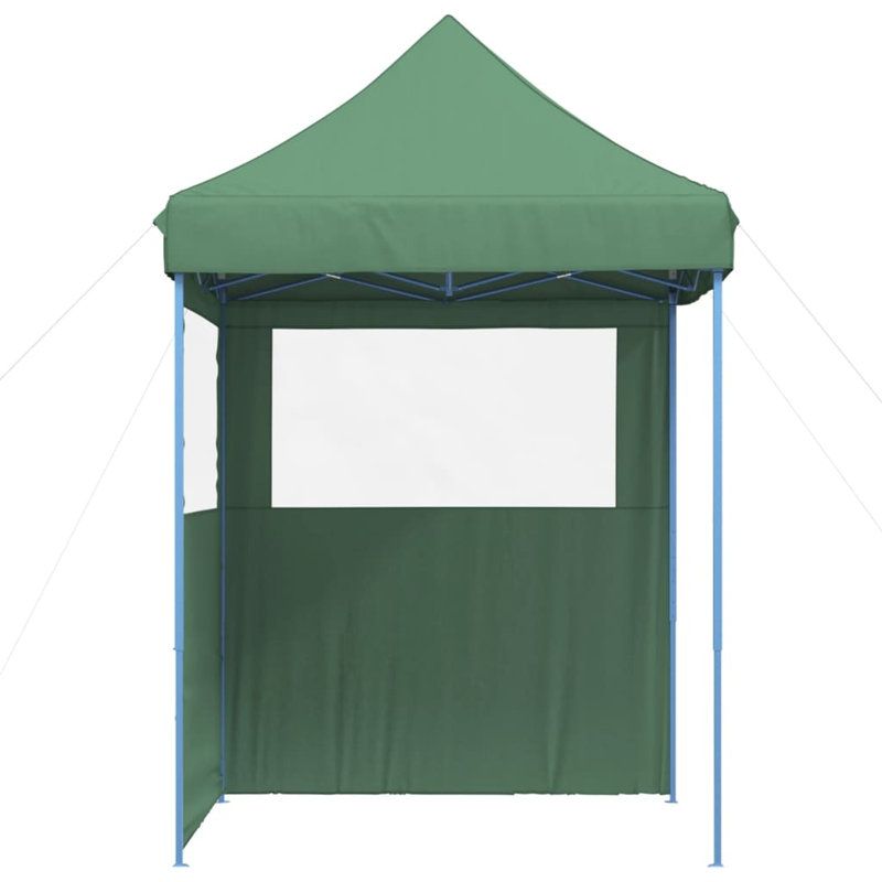 Vidaxl Foldable Party Tent Pop-Up With 2 Sidewalls, 306cm H x 200cm W x 200cm D, Green, Blue