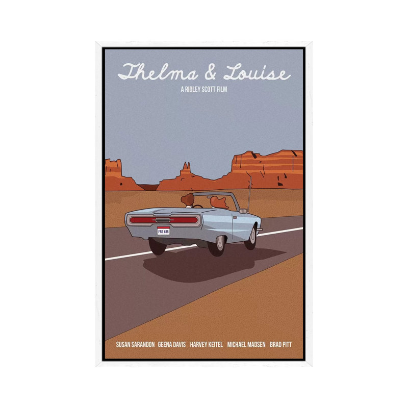 Thelma And Louise by Claudia Varosio - Print on Canvas, White Framed, 152.5 cm H x 101.5 cm W