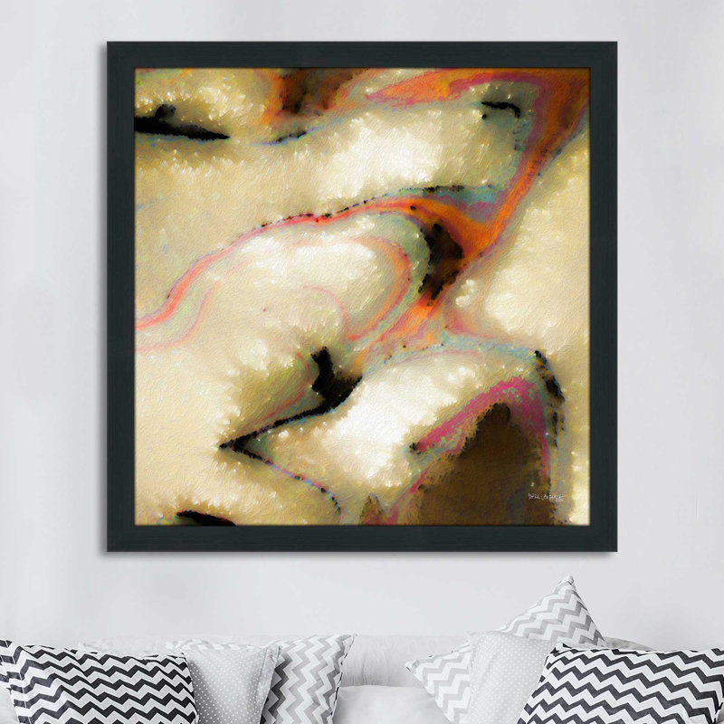 Reproduction d'art «Mark Matters 13: 2» par Mark Lawrence, H 25,5 po x l 25,5 po x P 1 po, Cadre espresso