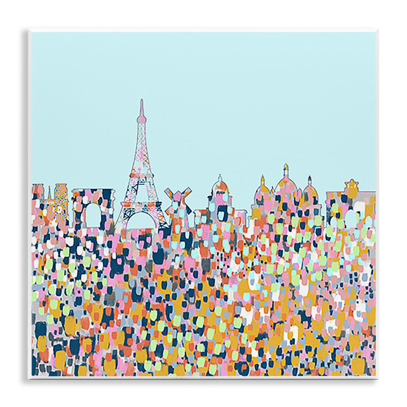 Abstract Paris City View Wall Plaque Art by Ashley Singleton