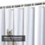 Rideau de douche blanc avec 12 crochets-1860779479