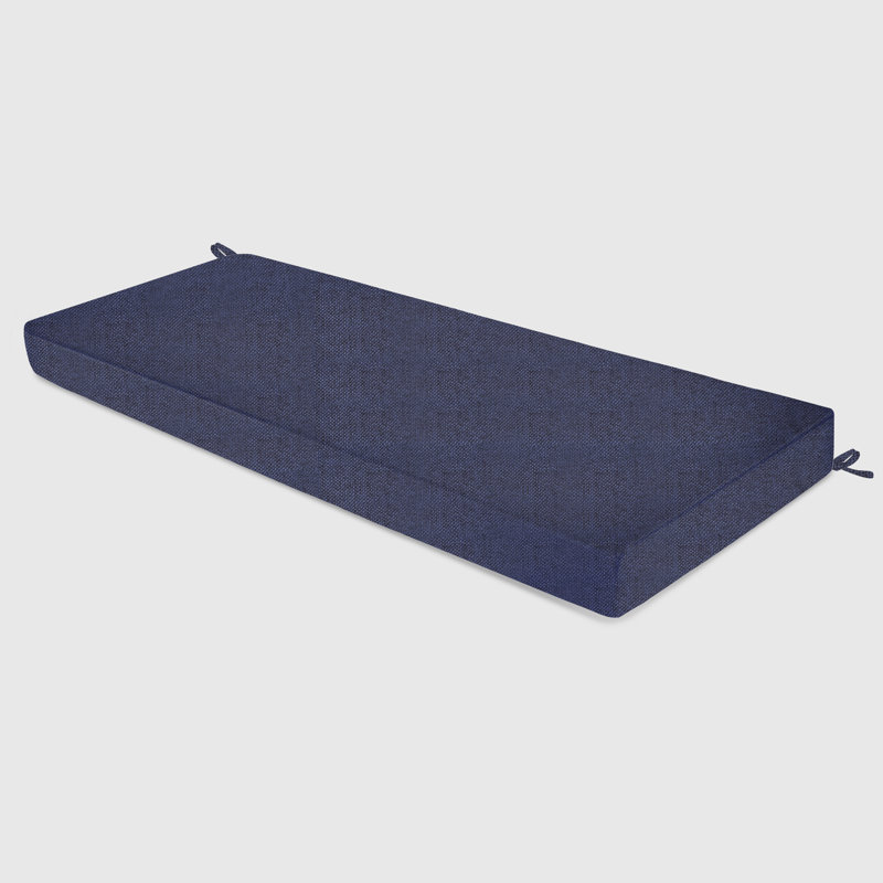 1'' H Customizable Bench Cushion For Indoor/Outdoor Furniture/Chair/Window Seat, Premium 75D High-Resilience Foam, Dark Blue
