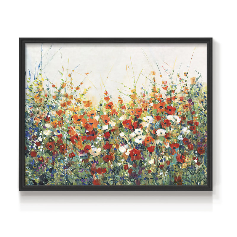 «Garden in Bloom I», reproduction encadrée, H 8 po x l 10 po, Noir