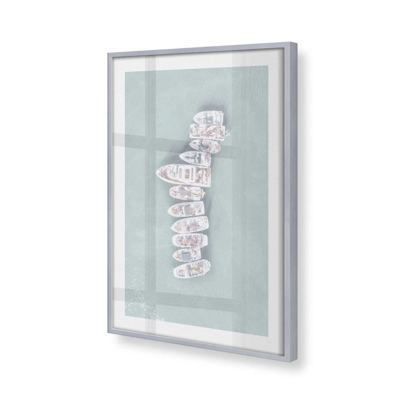 «Floating Tranquility Rolled Print», sans cadre, Cadre en chrome poli, H 17,25 po x l 13,25 po x P 1,25 po