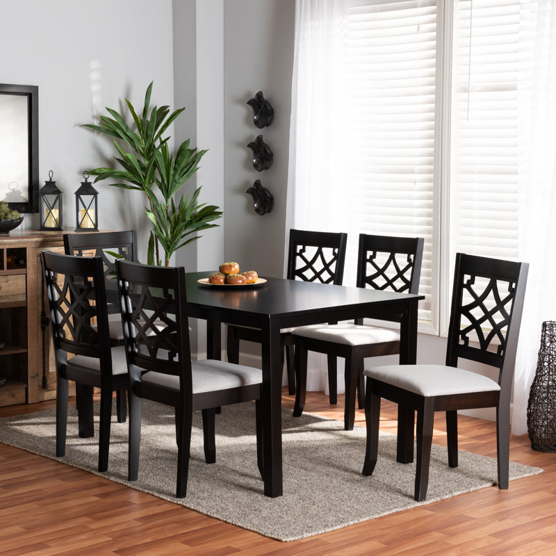 6 - Person Solid Wood Solid Wood Top Four Leg Dining Set