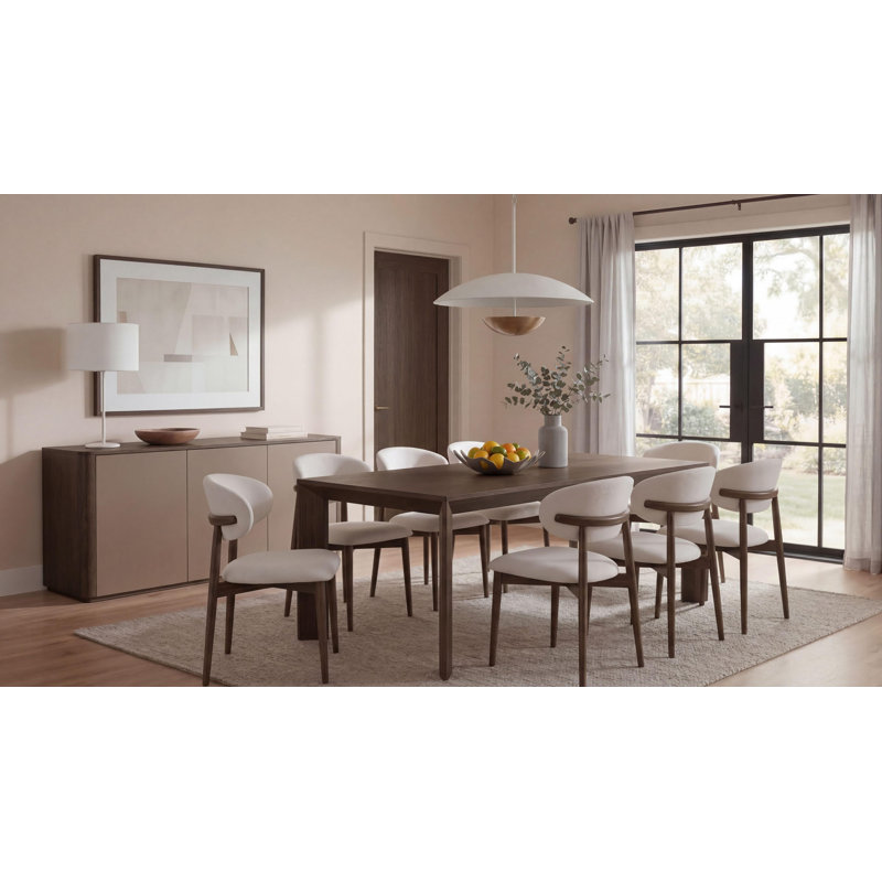 Lisbon Dining Table, Brown, 30" H x 86.61" L x 39.37" W