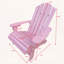 Chaise Adirondack en bois, bois franc massif