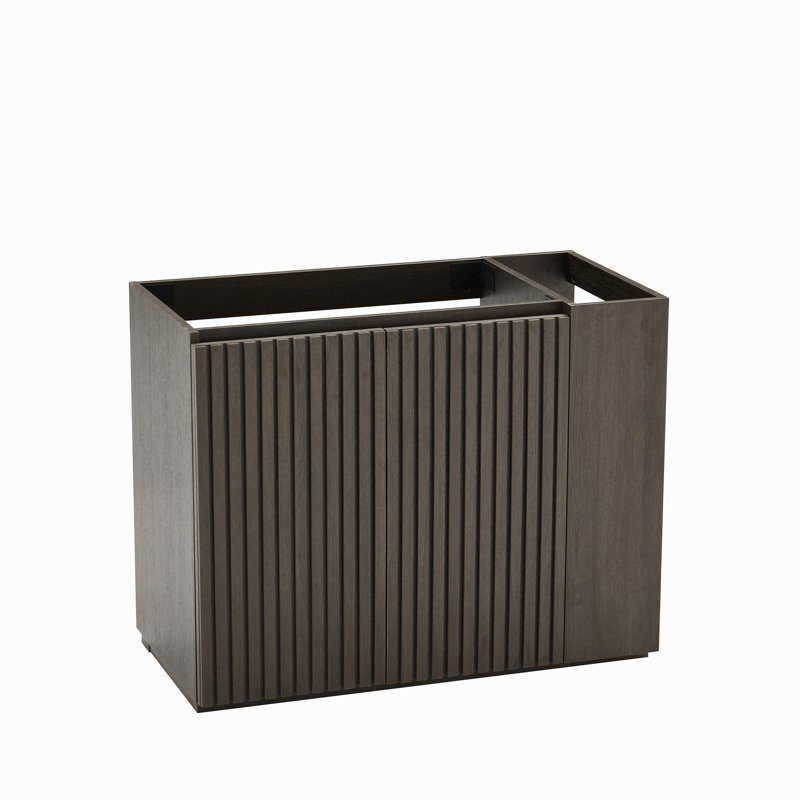 Meuble-lavabo flottant mural 36 po avec tiroirs noirs doux, meuble-lavabo mural flottant pour salle de bain moderne, pré-assemblé