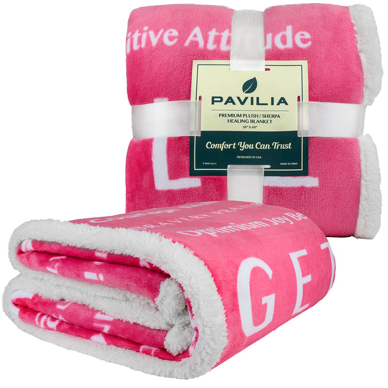 Hand Woven Throw Blanket, Pink