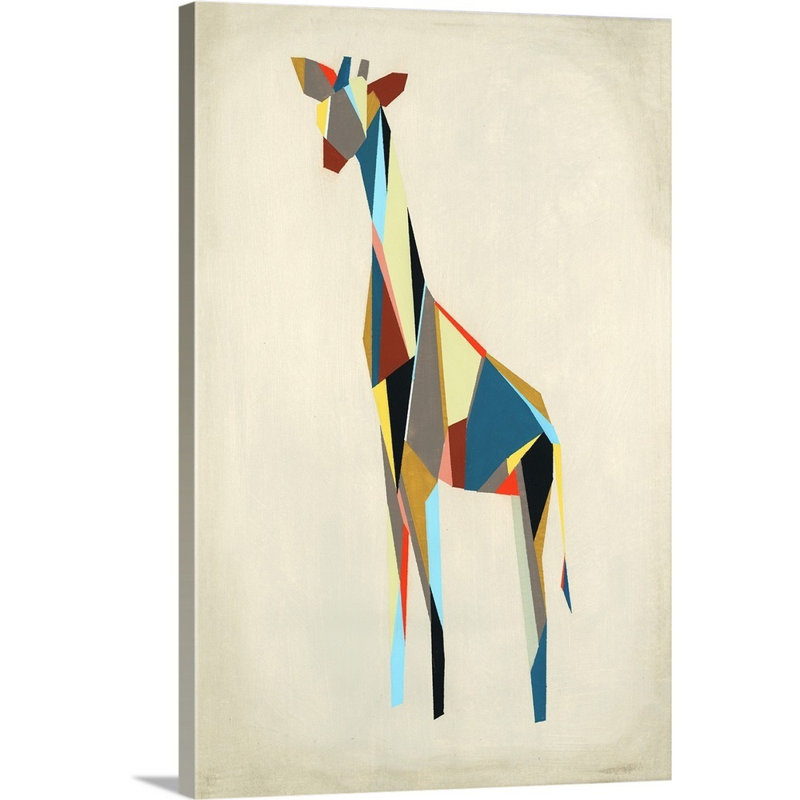 « tip toe zoo ii », peinture sur toile, H 24 po x l 16 po x p 1,25 po, Toile tendue
