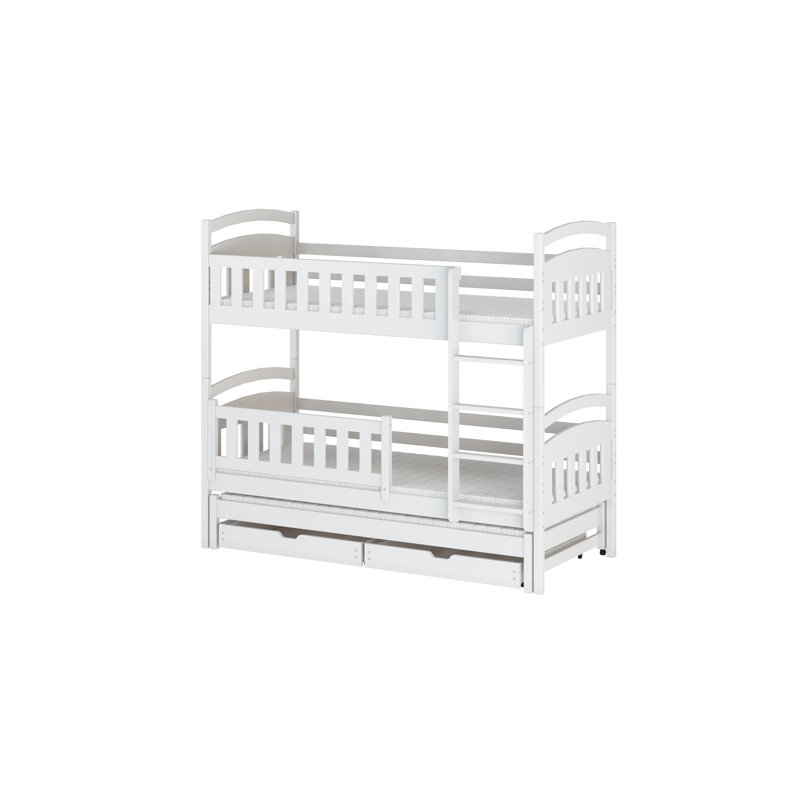 Nickolas European Single (90 X 200 Cm) Bunk Bed with Storage Included with Trundle Included