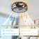 20" Reversible Caged Ceiling Fan With Light Kit and Remote Control