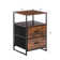 Kindall Industrial Rustic End Table Nightstand With Two Drawers And Open Shelf