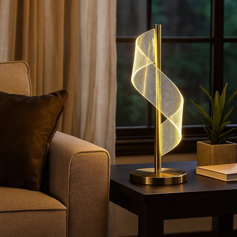 Ilira Glass Novelty Lamp, Gold/Brass
