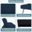 Futon convertible en tissu avec lin Harvyn 66,14 po-87051700