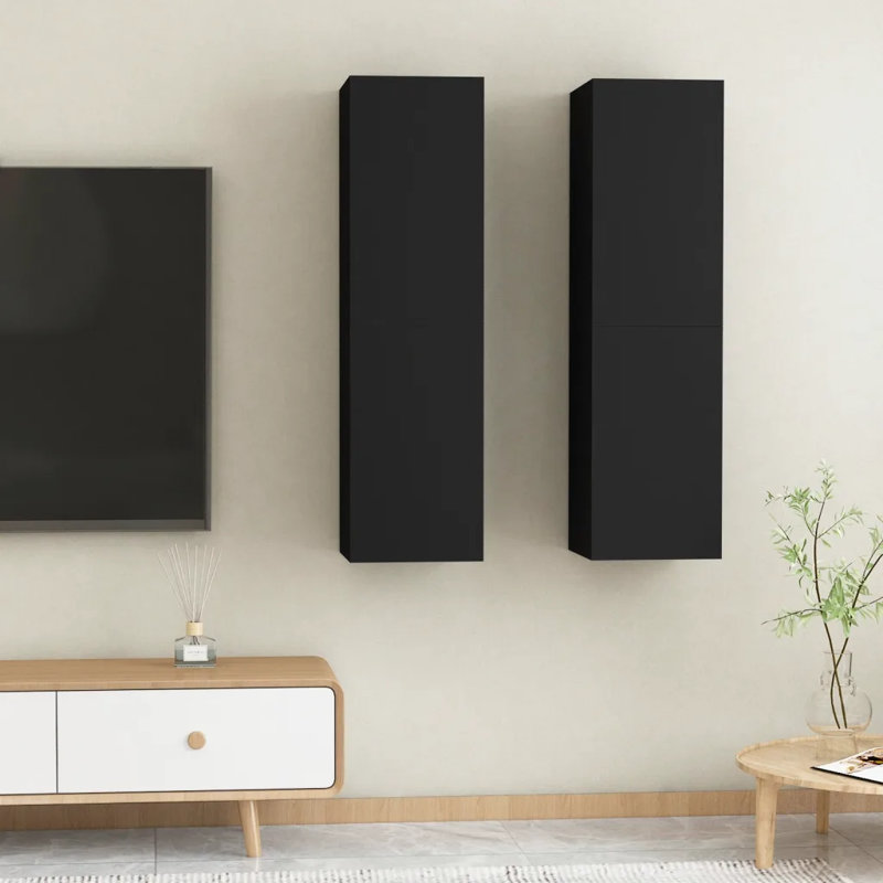90cm H Media Cabinet, Sonoma Oak, 90cm H x 30.5cm W x 30cm D