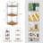 Corner Bathroom Organizer Storage Tower 3 Shelves Bamboo Metal-86283614