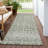 Machine Washable Indoor/Outdoor Xhevrie Green Rug-166866988