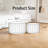 White Scalloped Round Coffee Table Set