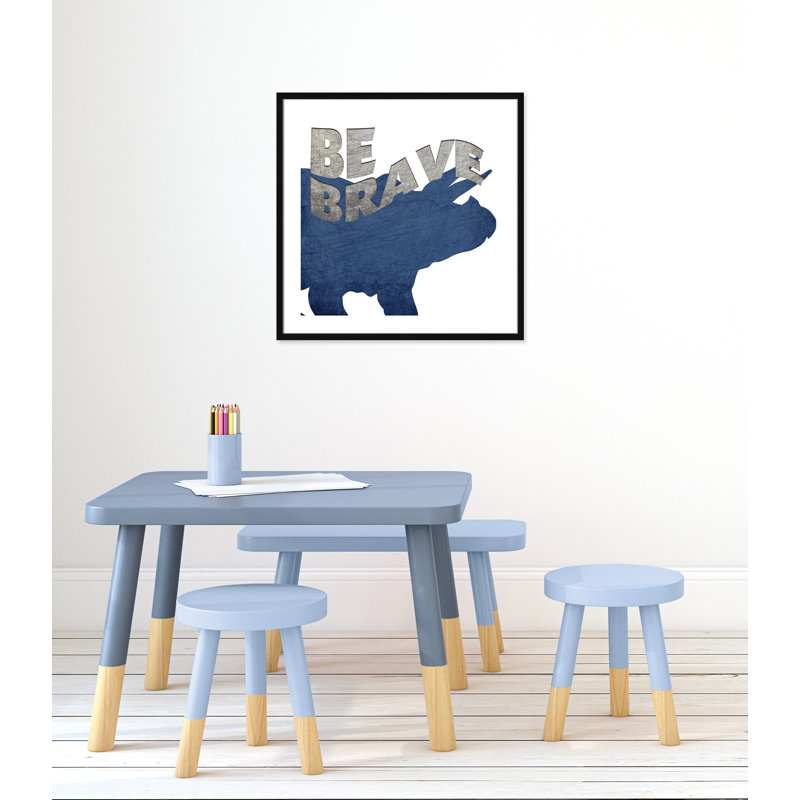 «Be Fierce be Brave», art encadré, H 27,5 po x l 27,5 po x P 1,18 po, Cadre noir