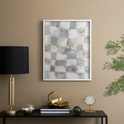 «Rustic Textile I», reproduction encadrée - bois massif