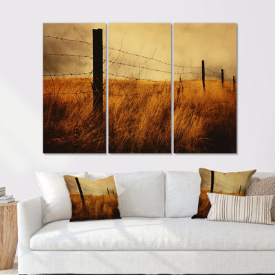 «Power Lines Rust Route Minimalist», ensemble de reproductions d'art mural Power Lines